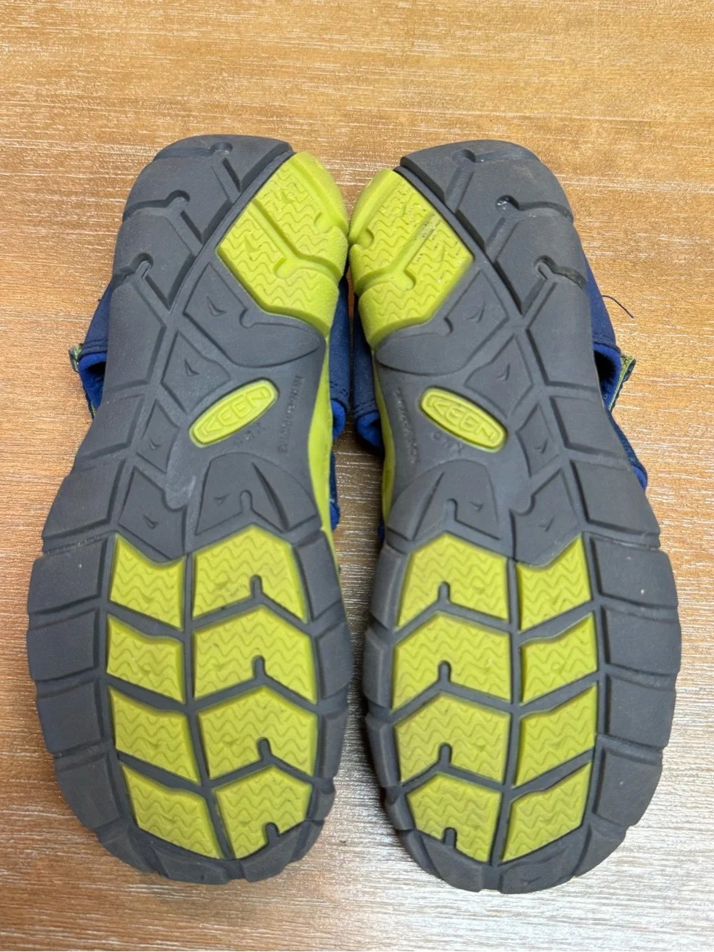 Keen Kids Seacamp II CNX‎ Sandal Waterproof Naval Academy Chartreuse Size 3